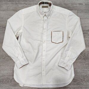 Burberry London Nova Check Flip Cuff Luxury Long Sleeve Shirt Men's L